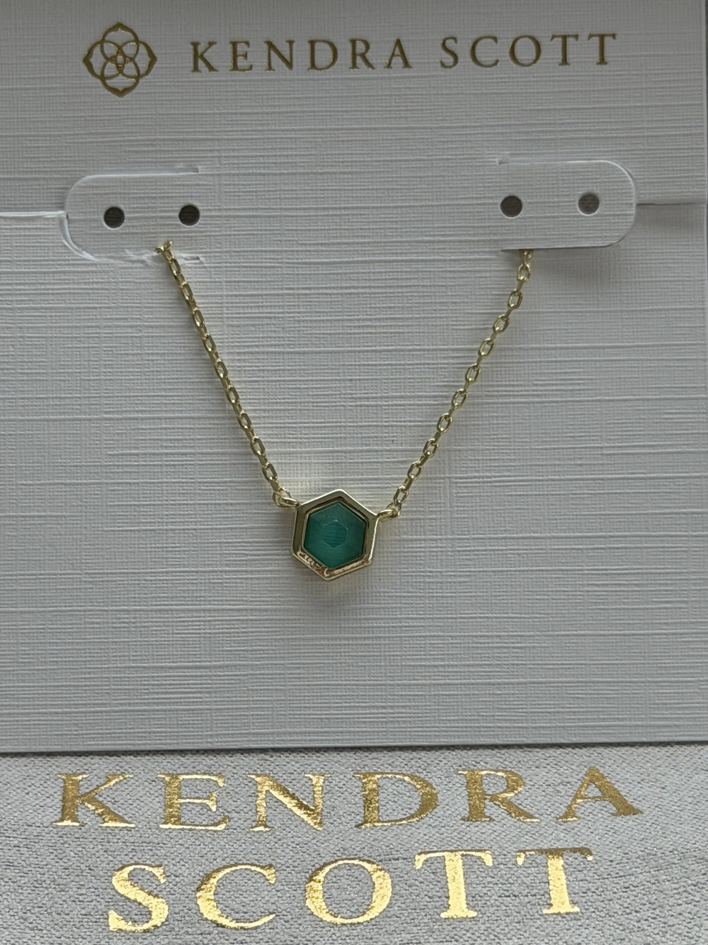 Kendra Scott Green Pendant Necklace